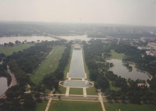 Reflecting pool from air